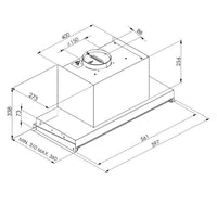 Gruppo cappa sottopensile Cripto60 inox Samet con sistema NO DROP