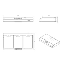 Gruppo cappa sottopensile Tornado9025 inox Samet