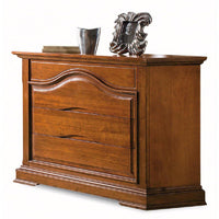 Gruppo como' 2 comodini classico in legno sagomato tinta noce