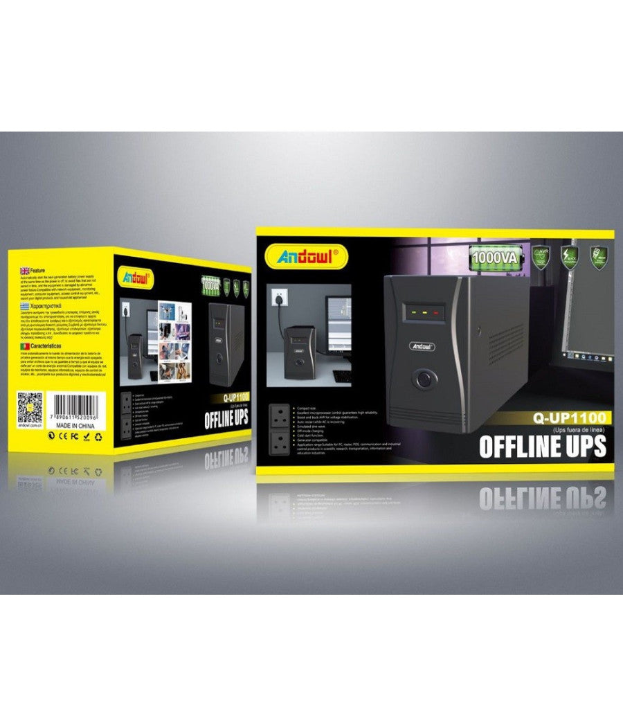 Gruppo Di Continuità  1000va Smart Offline Ups Per Computer Pc Router Q-up1100         