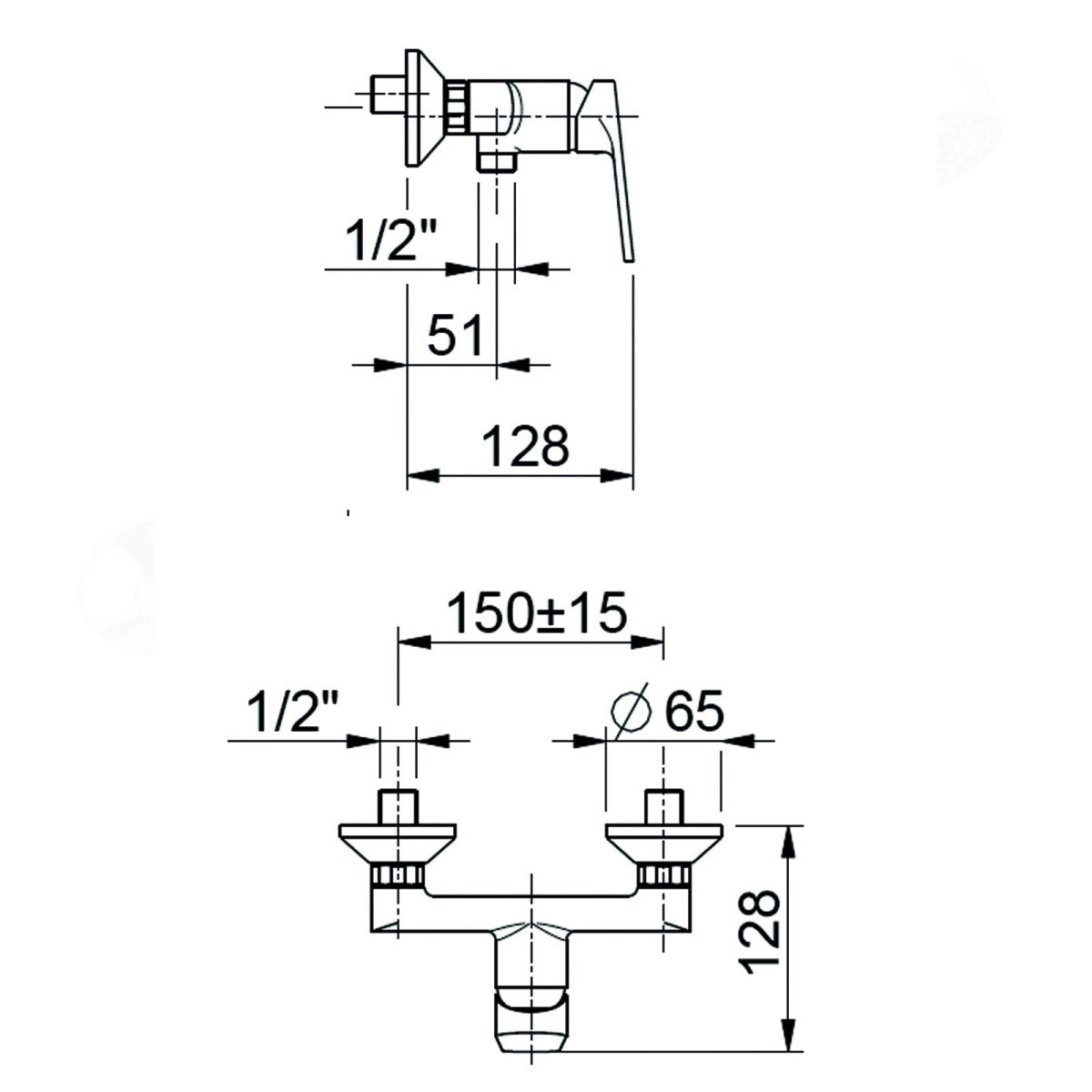 Gruppo vasca esterno da incasso con kit doccia cromato funky