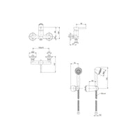 Gruppo doccia esterno con kit cromato jackie