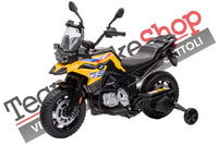Moto Motocicletta Elettrica Bambini MOTO BMW F850GS 12V-Giallo