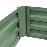 Set di 2 Letti per Orto in Lamiera Ondulata, 100L x 50l x 30H cm, Verde