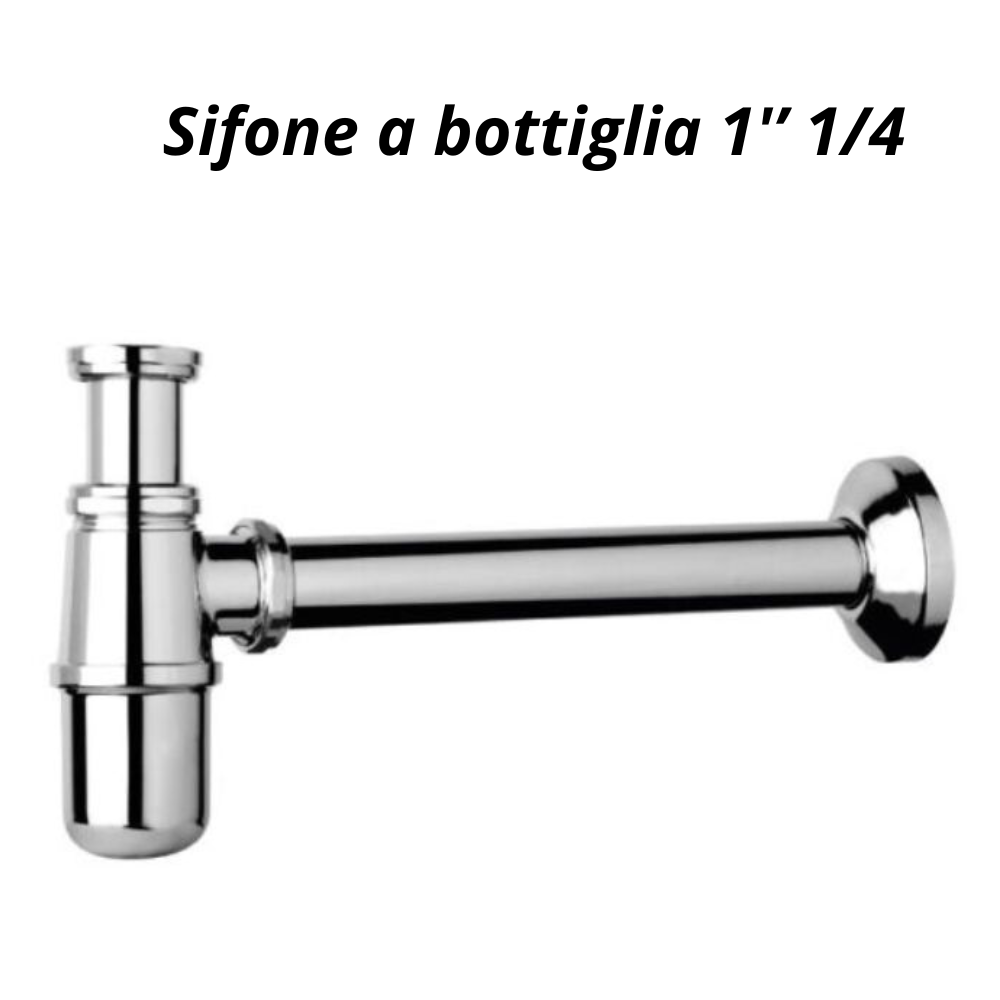 Rubinetto sottolavabo sfera filtro cromato completo sifone