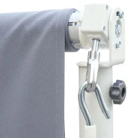 Tenda da Sole a Caduta Autoportante, Apertura con Manovella e Inclinazione Regolabile, 300x295cm, Grigio