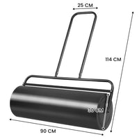 Rullo per prato da giardino con volume 63 litri diametro rullo: 30 cm larghezza 90 cm in acciaio nero 20_0006803