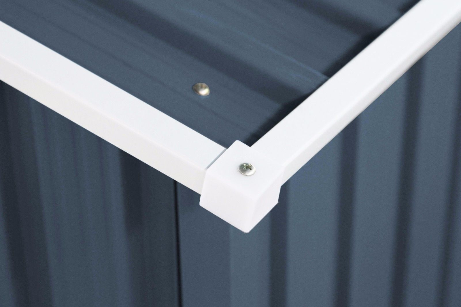 Box Casetta da giardino per gli attrezzi 213x127x185cm in lamiera d'acciaio Grigio-Casette da giardino