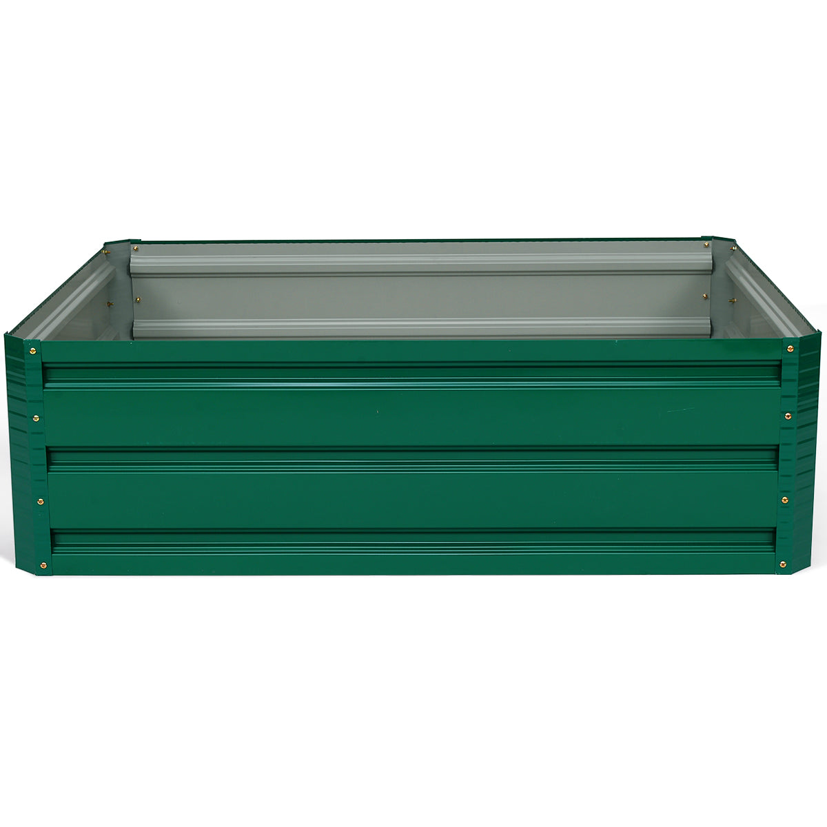 Letto da giardino rialzato in acciaio fioriera in metallo, Telaio per letto da giardino in metallo da esterno Verde Scuro-Fioriere