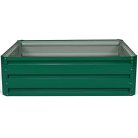 Letto da giardino rialzato in acciaio fioriera in metallo, Telaio per letto da giardino in metallo da esterno Verde Scuro-Fioriere