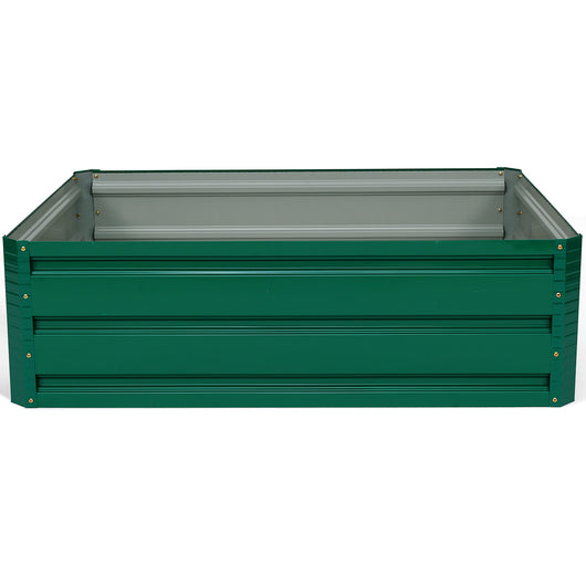 Letto da giardino rialzato in acciaio fioriera in metallo, Telaio per letto da giardino in metallo da esterno Verde Scuro-Fioriere