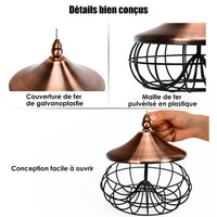 Mangiatoia per uccelli Dispenser di cibo per uccelli selvatici da appendere all'aperto per palline di grasso 20_0006281