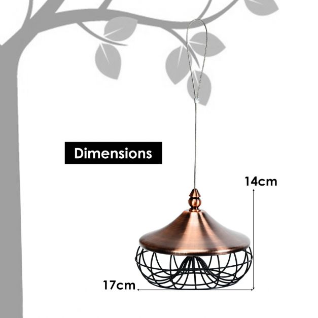 Mangiatoia per uccelli Dispenser di cibo per uccelli selvatici da appendere all'aperto per palline di grasso 20_0006281