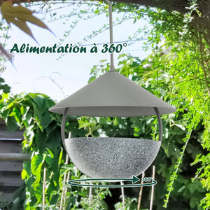 Mangiatoia per uccelli da appendere Abbeveratoio e vasca per uccelli da 270 ml con gancio a cupola resistente alle intemperie e ciotola per l'acqua 20_0008844