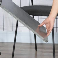 Tavolo Pieghevole con 2 Cassetti e Armadietto, 6 Rotelle e Freni, 120x60x76.5 cm, Grigio Legno e Roccia