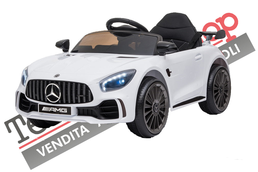 Auto Elettrica Per Bambini Mercedes GTR GT-R AMG 12V - Small-Bianco