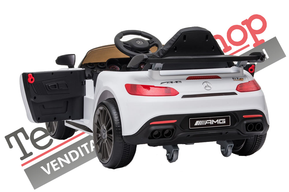Auto Elettrica Per Bambini Mercedes GTR GT-R AMG 12V - Small-Bianco