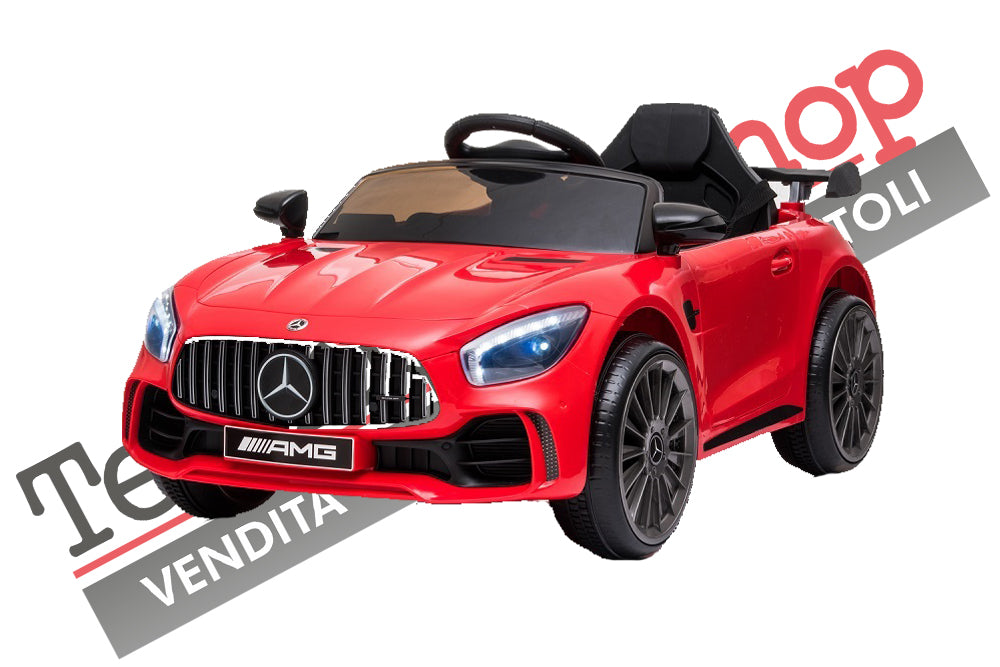 Auto Elettrica Per Bambini Mercedes GTR GT-R AMG 12V - Small-Rosso