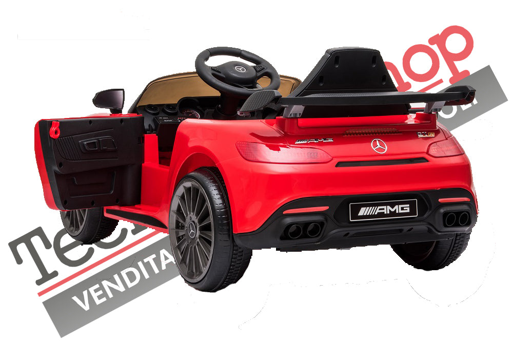 Auto Elettrica Per Bambini Mercedes GTR GT-R AMG 12V - Small-Rosso