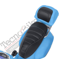 Moto Elettrica Piaggio Vespa GTS Super 12V con Bauletto e Parabrezza-Celeste