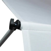 Tenda da Sole da Esterno 2x1.5m a Rullo con Manovella, Altezza e Angolazione Regolabile, Bianco