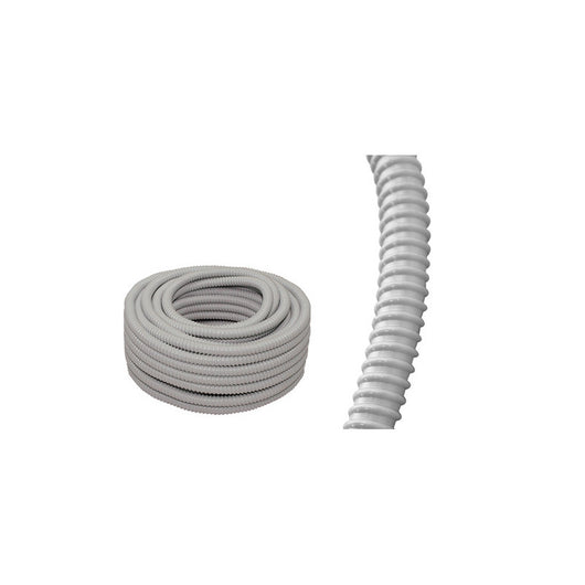 Guaina flessibile grigia 20 mm per esterno 10 m – resistente UV – Brixo