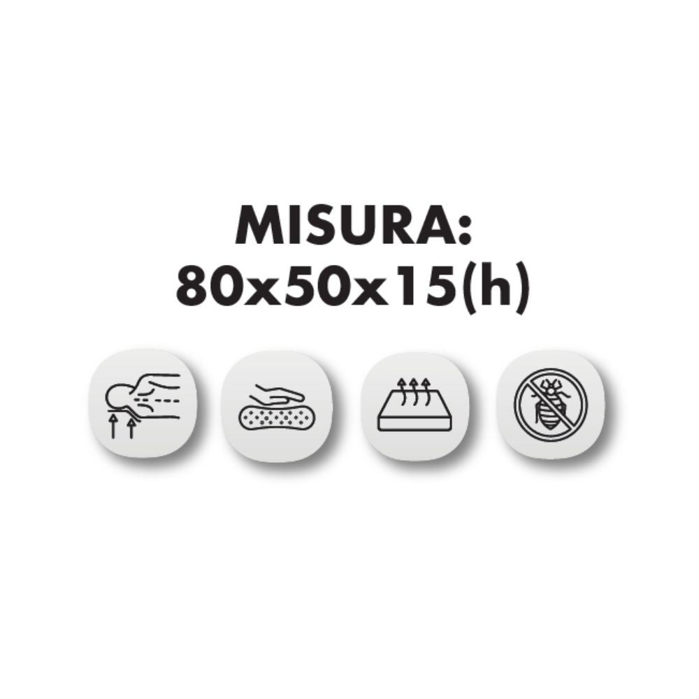 Guanciale memory foam Carbon15 particelle in carbonio