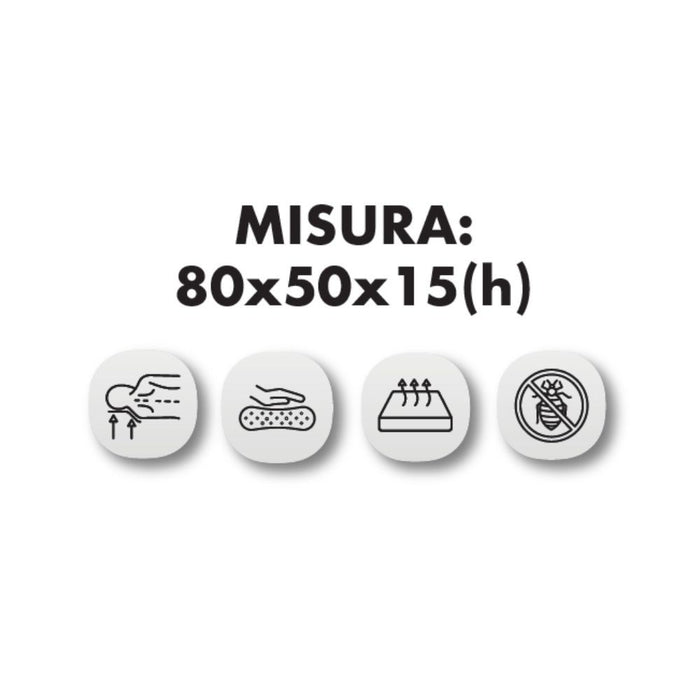 Guanciale memory foam Carbon15 particelle in carbonio