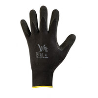 Guanti da lavoro g/925 supporto nylon nero + schiuma lattice, taglie disponibili  xl