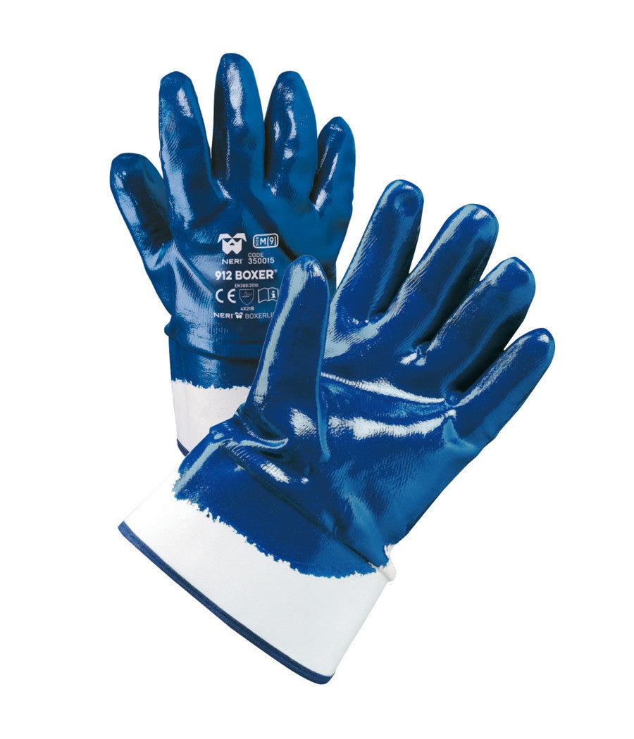 Guanti Da Lavoro In Tessuto Jersey Di Cotone Impregnato In Nbr X Edilizia Boxer     10"    