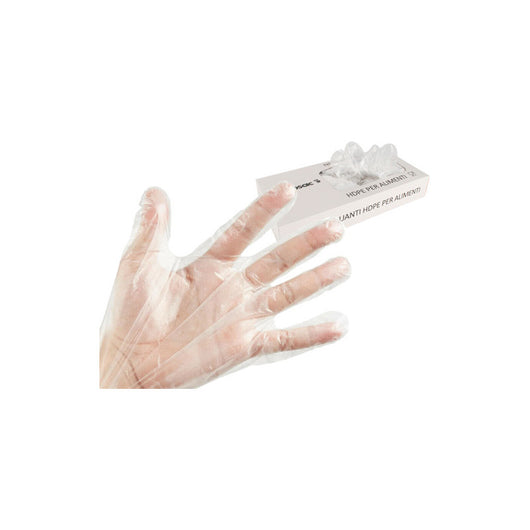 Guanti monouso in polietilene HD trasparente – confezione 500 pezzi
