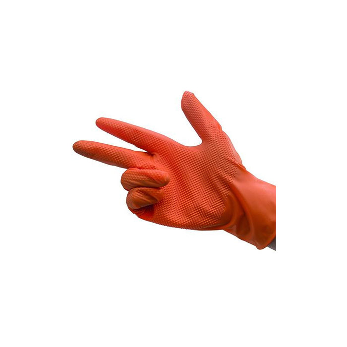 Guanti Vigor nitrile arancio, monouso 50 pezzi, mis. xl