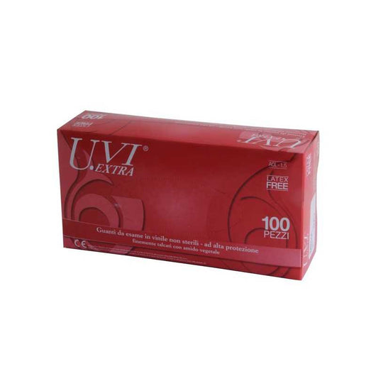 Guanti Vinile Uvi Extra pz.100 XL