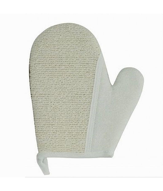 Guanto Doccia Bagno Esfoliante Cura Pulizia Della Pelle Corpo 21 Cm Bianco 79660         
