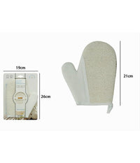 Guanto Doccia Bagno Esfoliante Cura Pulizia Della Pelle Corpo 21 Cm Bianco 79660         