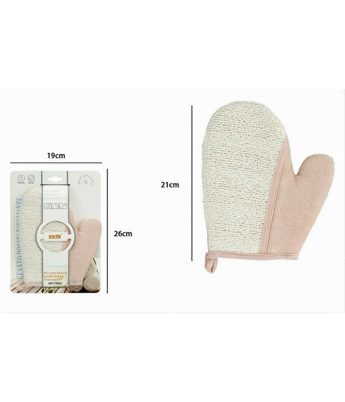 Guanto Doccia Bagno Esfoliante Per Cura Pulizia Di Pelle Corpo 21 Cm Rosa 79661         