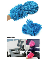 Guanto Microfibra Pulizia Lavaggio Auto Cucina Bagno Ufficio Casa Polvere Lucida         