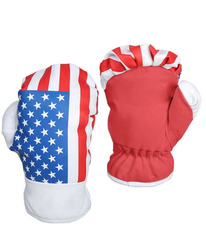 Guantoni Da Boxe Pugilato Giocattolo Bambini America Stelle E Strisce Plastica         