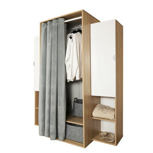 Guardaroba Krell rovere bianco 150x56x184h