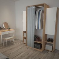 Guardaroba Krell rovere bianco 150x56x184h