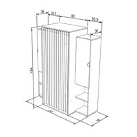 Guardaroba Krell rovere bianco 150x56x184h