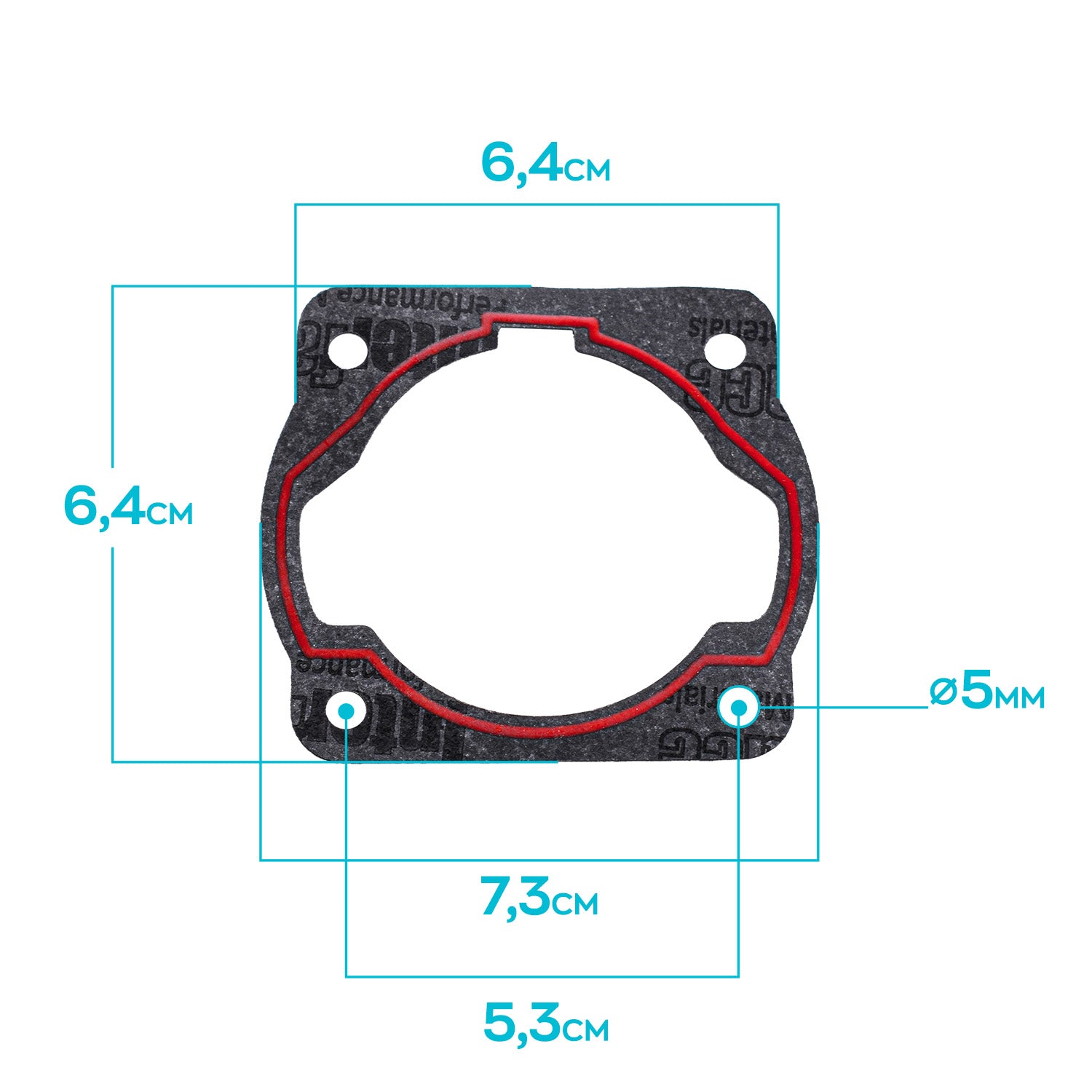 Gruppo termico per motozappa 52cc - ricambio compatibile cilindro + pistone per motori a 2 tempi da 52cc