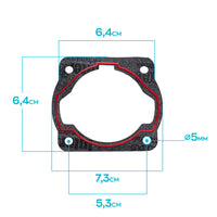 Gruppo termico per motozappa 52cc - ricambio compatibile cilindro + pistone per motori a 2 tempi da 52cc