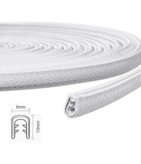 Guarnizione Porta Auto Gomma Portiera Striscia Protezione Universale 5 Mt Bianca         