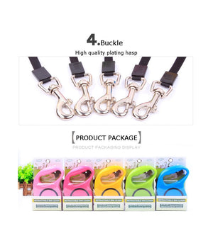 Guinzaglio Allungabile Per Cane Media Piccola Taglia 5 Metri Con Gancio 16kg         