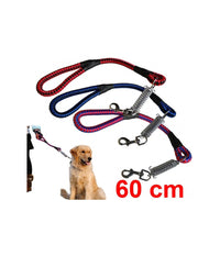 Guinzaglio Corto Mod. San Diego Corda Intrecciata Con Moschettone A Molla 60 Cm         