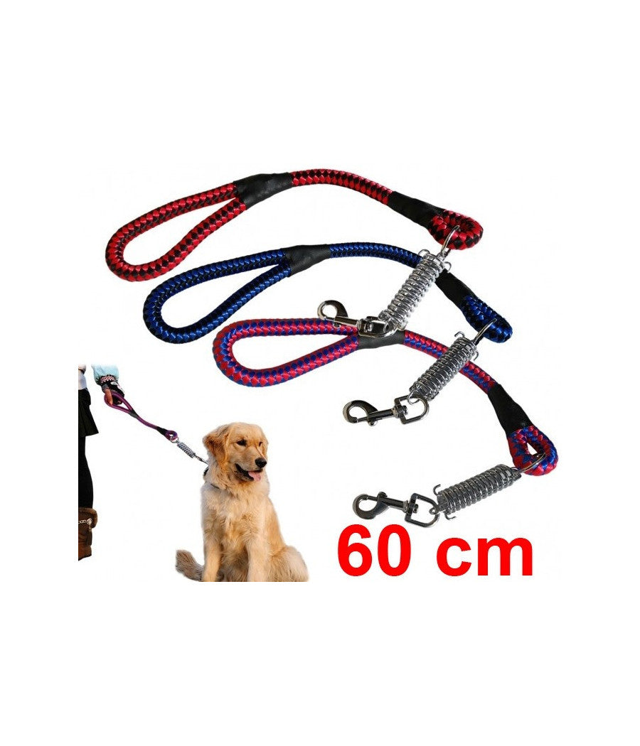 Guinzaglio Corto Mod. San Diego Corda Intrecciata Con Moschettone A Molla 60 Cm         