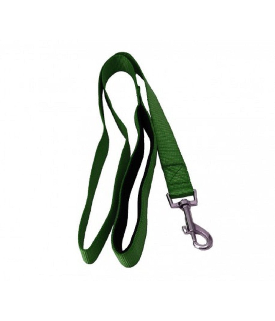Guinzaglio Corto Per Cane Cani In Nylon 120cm Verde Militare Con Moschettone         