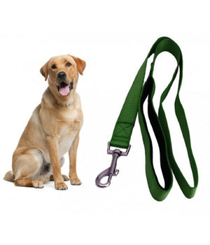 Guinzaglio Corto Per Cane Cani In Nylon 120cm Verde Militare Con Moschettone         