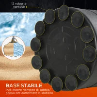 Sacco Boxe da Terra Autoportante, Sacco per Pugilato con Base Riempibile con Acqua e Sabbia, Nero